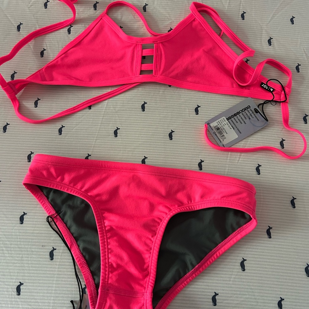 JOLYN Pink Bikini Set